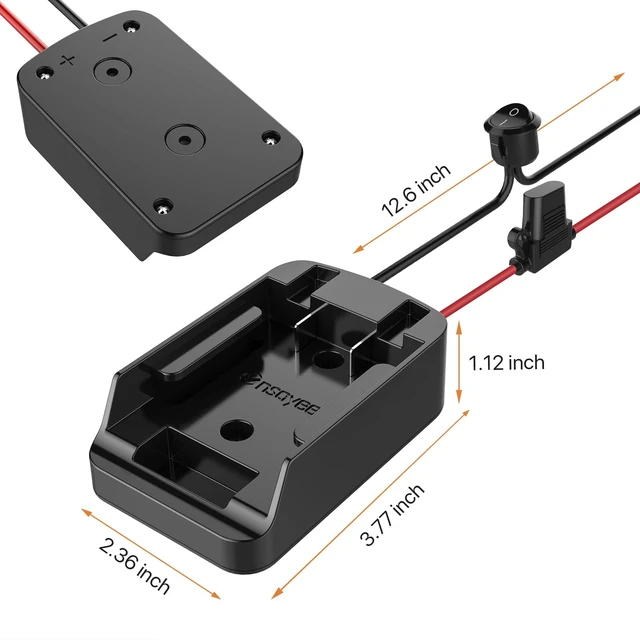 Alt view image 5 of 5 - Ensayeer Power Wheel Adapter for 20V Max Battery, 2 Pack