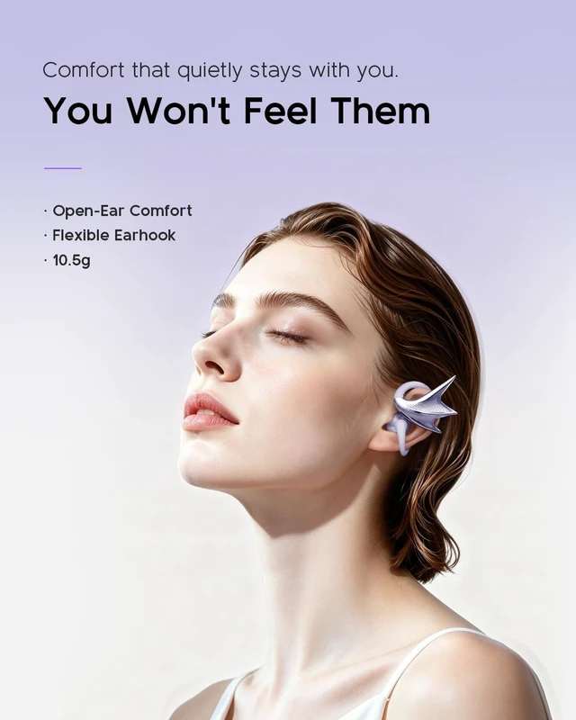 Alt view image 4 of 5 - REAL YOUNG H700 Elegant Jewelry-Inspired Open-Ear Earbuds for Women
