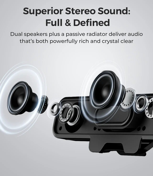 Alt view image 2 of 5 - Plyee Computer Speakers with Detachable Microphone, Clip-On Monitor Design