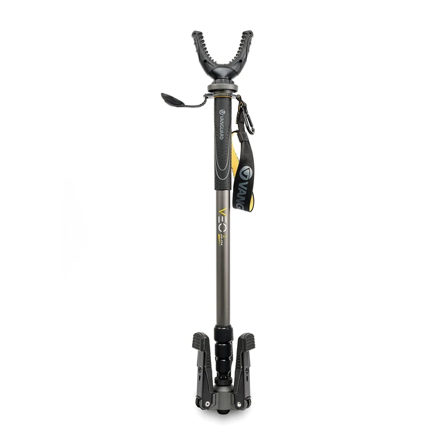 Alt view image 2 of 5 - Vanguard VEO 2 AM-234TU Shooting Stick, Tri-Stand Base with Ball Joint, Rotating and Removeable U Shaped Yoke, Gray