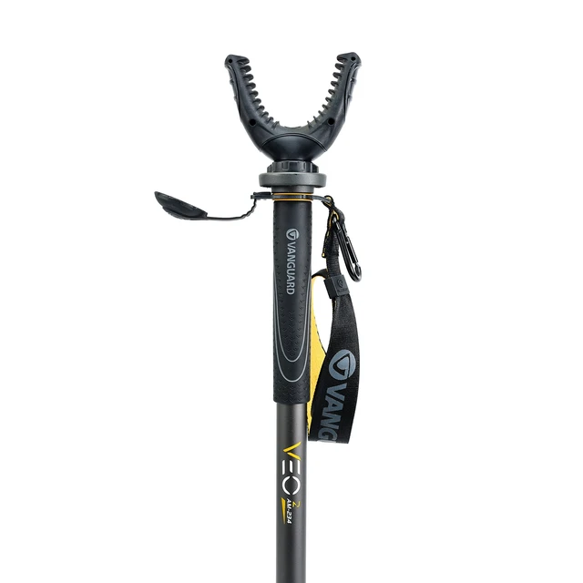 Alt view image 5 of 5 - Vanguard VEO 2 AM-234TU Shooting Stick, Tri-Stand Base with Ball Joint, Rotating and Removeable U Shaped Yoke, Gray