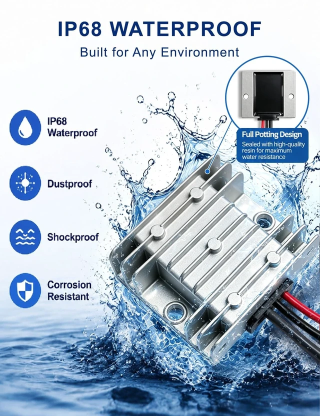 Alt view image 3 of 5 - Starlink Mini 12V Adapter, 30V 3.5A Step Up, Waterproof for RV, Marine