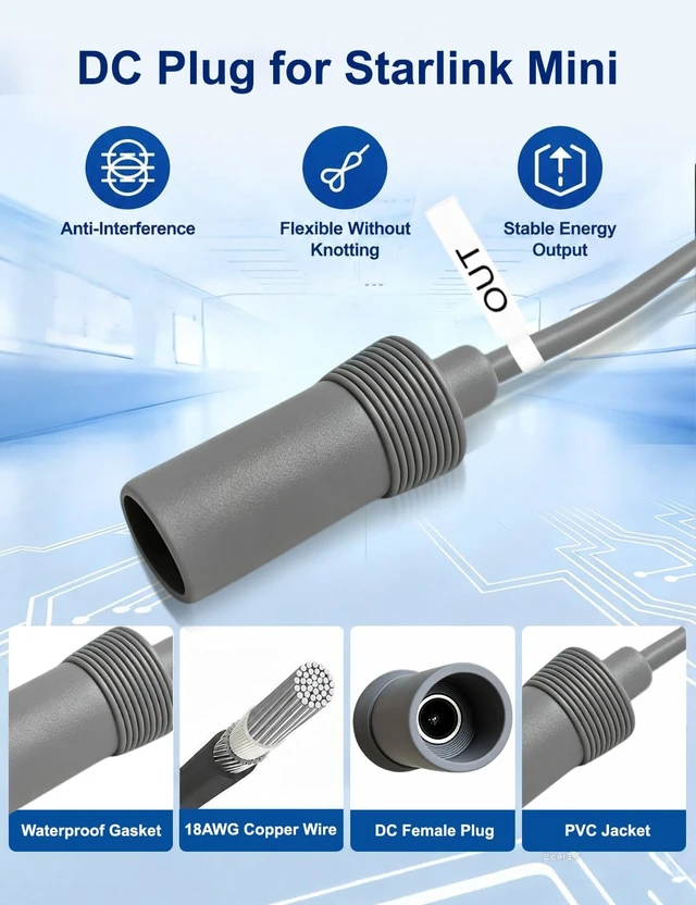 Alt view image 5 of 5 - Starlink Mini 12V Adapter, 30V 3.5A Step Up, Waterproof for RV, Marine