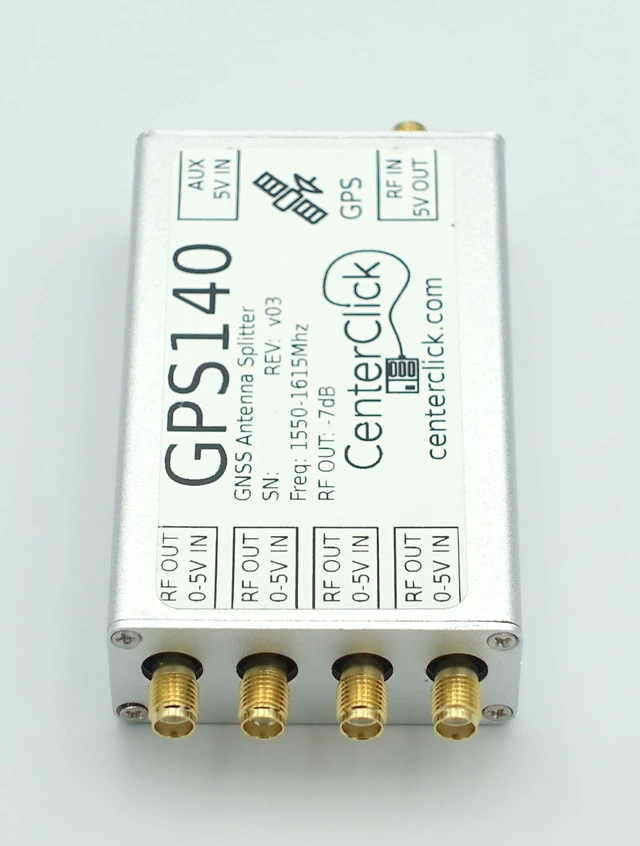 Alt view image 2 of 4 - CenterClick GPS14x GPS/GNSS 4-Way Splitter for Powered Antennas (GPS140)