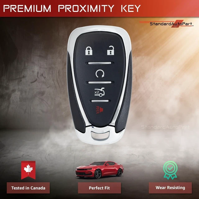 Alt view image 3 of 5 - StandardAutoPart Smart Proximity Key Fob Remote Compatible with Chevrolet Camaro Malibu 2021 2022 2023 2024 2025 HYQ4ES 13522891 (5 Button)
