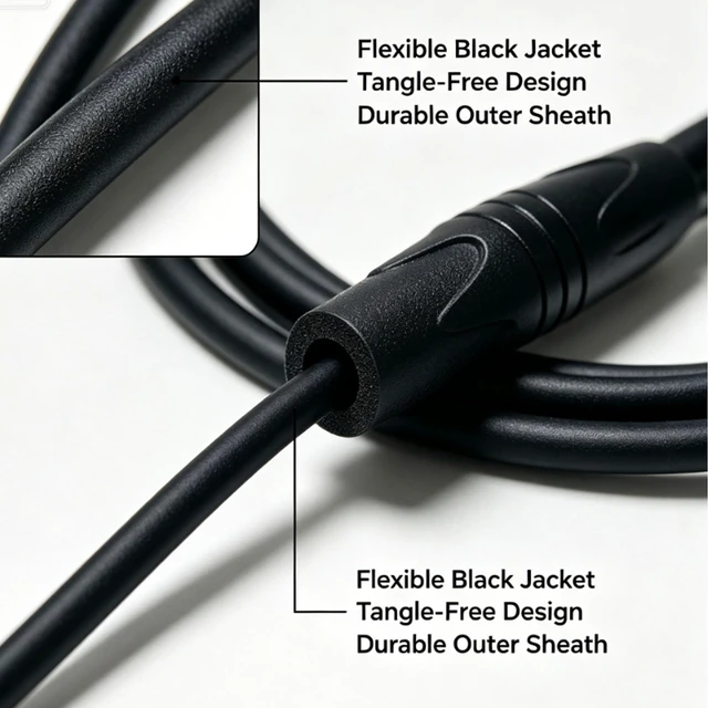 Alt view image 4 of 5 - QPfkslhm Premium 3-Foot Guitar Antenna Cable for Shure WA307, Equipped with Right-Angle 1/4 Inch Neutrik Plug