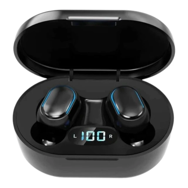 Alt view image 4 of 5 - AQUAS True Wireless Water Resistant Earbuds with Smart Display Charging CASE