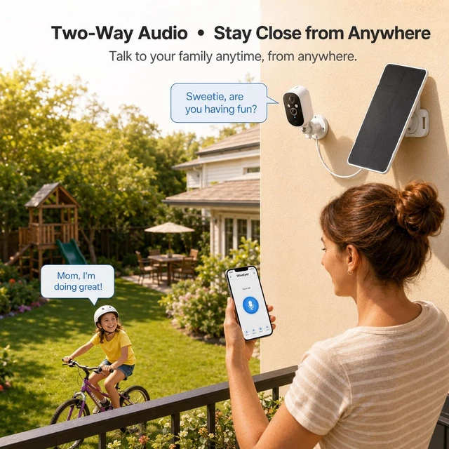 Alt view image 4 of 5 - XVIM 2K Solar Camera 2-Pack Wireless Outdoor, PIR Detection & 2-Way Audio
