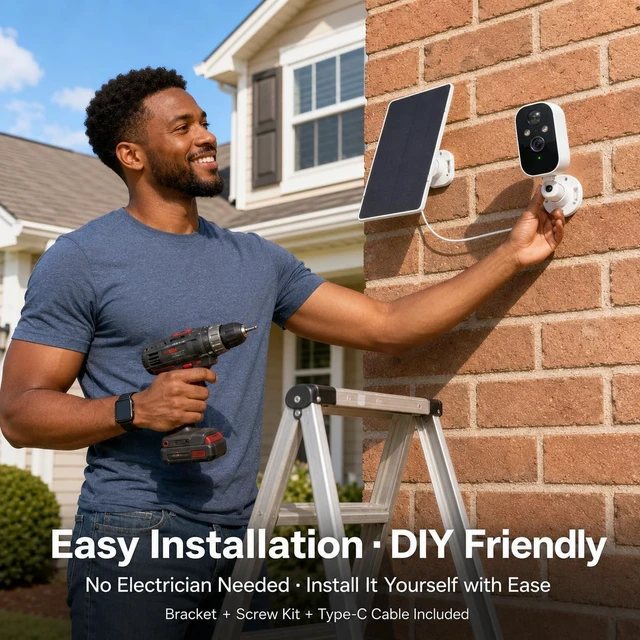 Alt view image 5 of 5 - XVIM 2K Solar Camera 2-Pack Wireless Outdoor, PIR Detection & 2-Way Audio