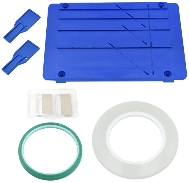 Main image of EAJONC Tape Splicing Block Set for Reel-to-Reel Tape Repair, Blue
