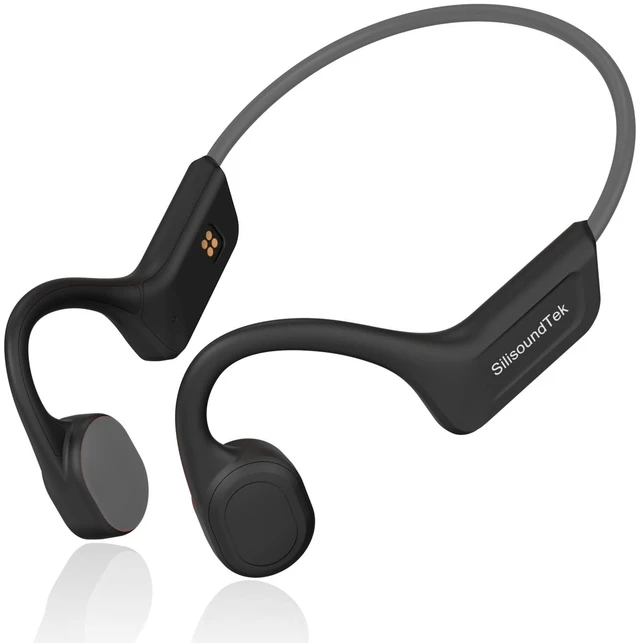Main image of Silisoundtech Bone Conduction Headphones,IPX7 Waterproof Wireless Bone Headphones,Open Ear Headphones Bluetooth 5.3 Built-in Mic,10H Playtime for Running,Cycling,Hiking,Gym,Workout.