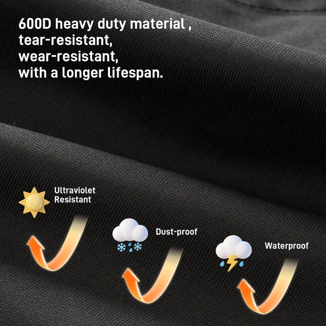 Alt view image 3 of 5 - Outdoor TV Cover 55 Inch Weatherproof, 600D Heavy Duty Waterproof TV Cover
