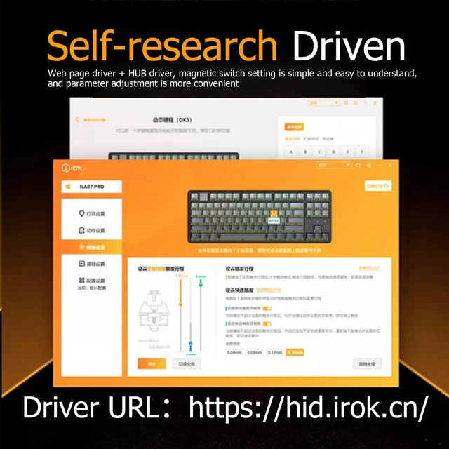 Alt view image 4 of 5 - Irock Gaming Keyboard, TKL Wired Mechanical, Magnetic Switch, Rapid Trigger