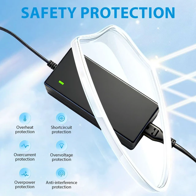 Alt view image 4 of 5 - 54V Power Adapter for Ubiquiti Network USW-Lite-8-PoE UniFi Lite 8 PoE 8-Port Gigabit Ethernet Switch NY-PW0L2-05401100 54VDC Power Supply Cord Charger