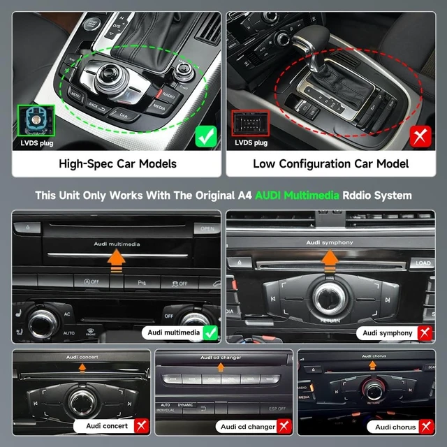 Alt view image 2 of 5 - Linux Android Car Radio Stereo for Audi A4 2009-2016 3GMMI High CD