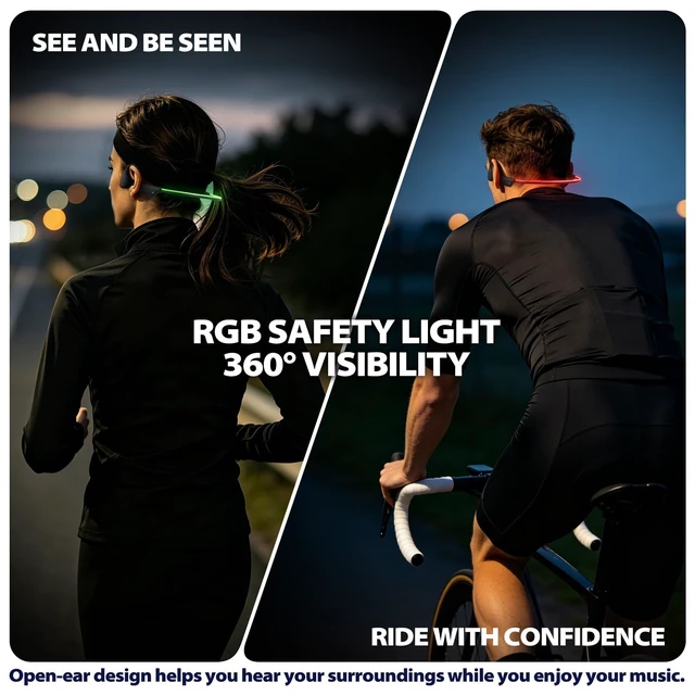 Alt view image 2 of 5 - Bone Conduction Headphones for Swimming Running Open-Ear Earbuds Waterproof