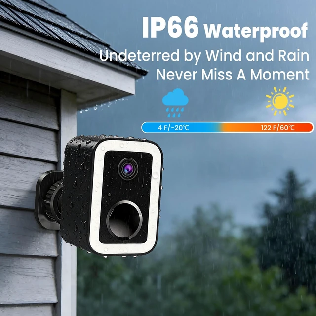 Alt view image 5 of 5 - aidowocam 2K Security Cameras Wireless Outdoor Weatherproof IP66,Color Night Vision,AI Motion Detection & Spotlight Siren Alarm,2-Way Audio Battery Powered Outside Cameras for Home Security(2 P