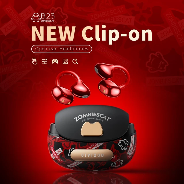 Alt view image 2 of 5 - ZOMBIESCAT B23 Third-generation Open Headphones, Clip-on Earclip Earbuds