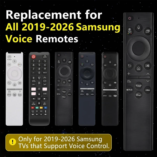 Alt view image 3 of 5 - Universal Replacement Voice Remote Control with Solar for Samsung TV