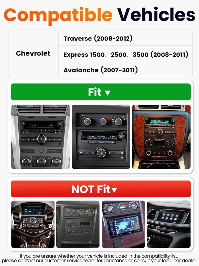 Alt view image 2 of 5 - KORVITH 7" Android 15 Car Stereo for Chevrolet Traverse Express Avalanche