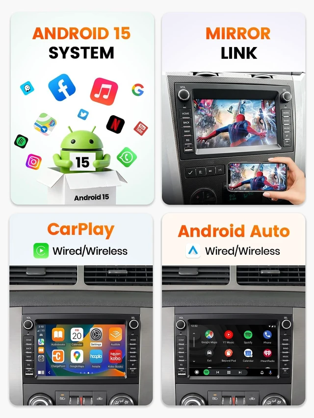 Alt view image 4 of 5 - KORVITH 7" Android 15 Car Stereo for Chevrolet Traverse Express Avalanche