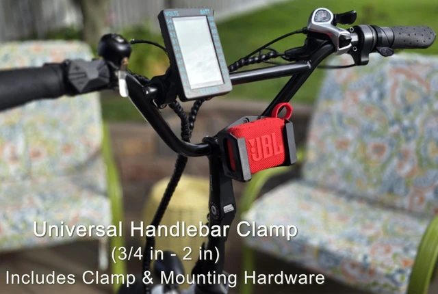 Alt view image 2 of 5 - ANCHOR Precision Bike Mount for JBL Go 4 Bluetooth Speaker Friction Fit - Includes Handlebar Clamp (3/4in2in) for Bikes, Golf Carts & Boats