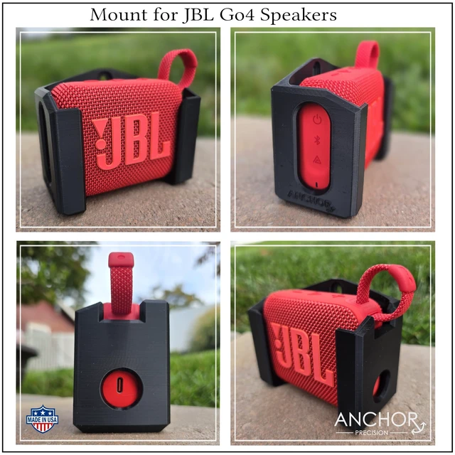 Alt view image 5 of 5 - ANCHOR Precision Bike Mount for JBL Go 4 Bluetooth Speaker Friction Fit - Includes Handlebar Clamp (3/4in2in) for Bikes, Golf Carts & Boats