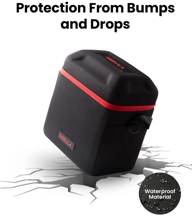 Alt view image 4 of 5 - NEBULA Travel Case Mars 3, Cosmos 4K SE, Cosmos Laser 4K, Waterproof and Protective Polyester with Material to Prevent Collision, Hand and Shoulder Strap Included