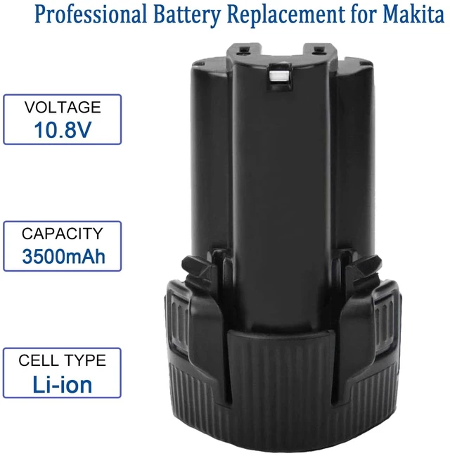 Alt view image 2 of 5 - 2Pack 3.5Ah 10.8V Battery Replacement for Makita BL1014 BL1013 194550-6