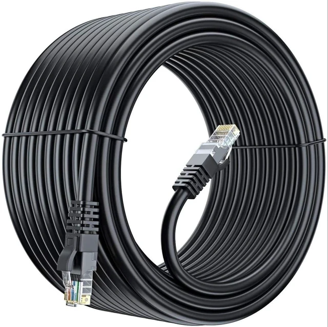 Alt view image 3 of 5 - CABLIT Cat6A Ethernet Cable 100ft 10Gbps 26AWG Bare Copper UTP, 550MHz High-Speed LAN Network Patch Cord, Snagless RJ45 Gold-Plated Connectors, Black