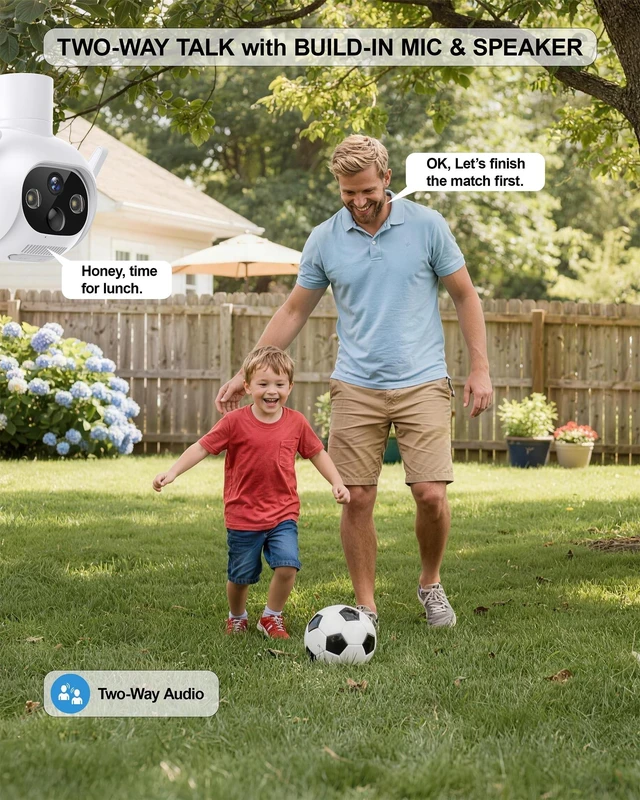 Alt view image 5 of 5 - woomo 4G LTE Cellular Security Camera, No WiFi Needed, Solar Powered with Built-in eSIM, 2K Pan Tilt, PIR Motion Detection & Auto Tracking, Color Night Vision for Farm, Ranch, Barn & RV