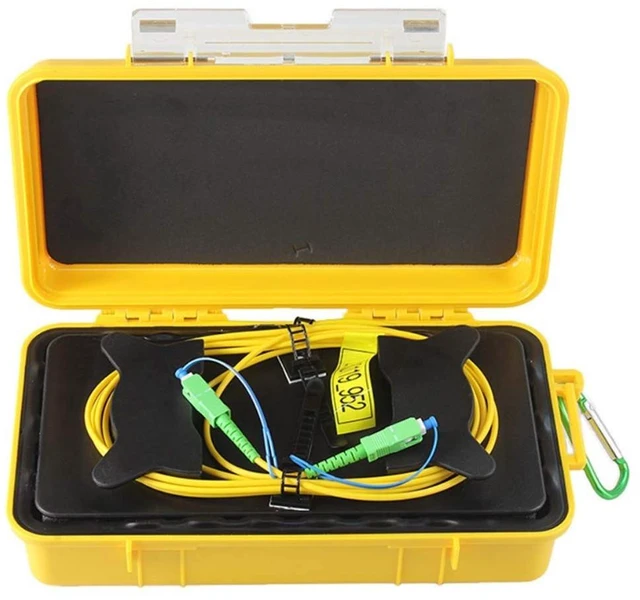 Main image of FTTH OTDR Launch Cable Box SCAPC-SCAPC Connectors G652D Single Mode 9/125 Fiber Cable Length 1000 Meters Fiber Optic Dead Zone Eliminator