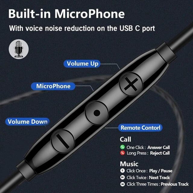 Alt view image 4 of 5 - Wired Earphones Immersive Bass Noise Cancellation In-Ear 4-driver Headphone