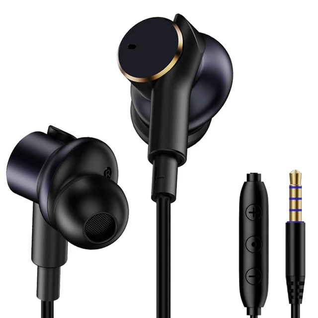 Alt view image 5 of 5 - Wired Earphones Immersive Bass Noise Cancellation In-Ear 4-driver Headphone