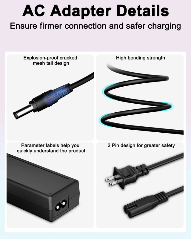 Alt view image 2 of 5 - AC/DC Adapter Compatible with Bowflex Max Trainer M9 Max Trainer - 100944 9 High Intensity Total-Body Cardio Eliptical Home Gym & Training MaxTrainer Machine Power Supply Cord Battery Charger PSU