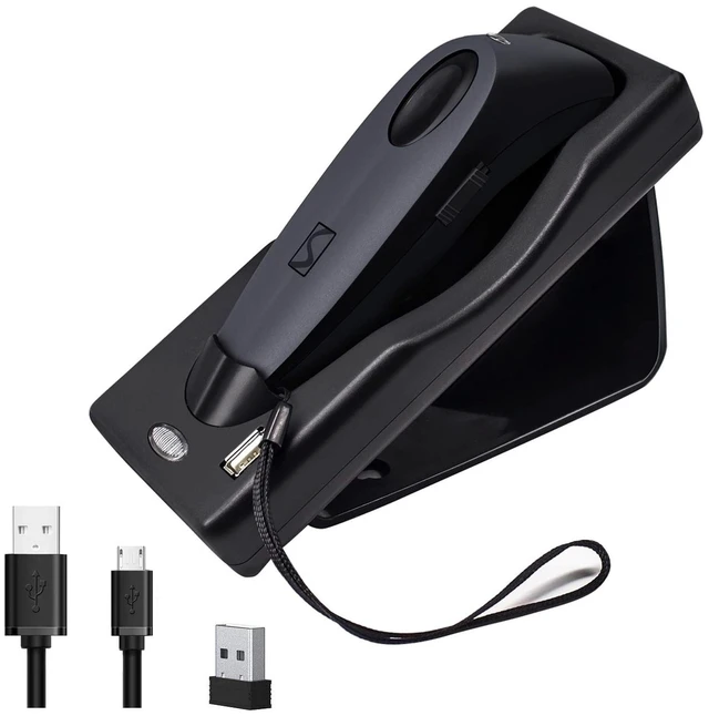 Main image of 2D Bluetooth Barcode Scanner with Charging Base Dual 2.4G Wireless + Bluetooth 1D 2D Barcode Scanner QR PDF417 Data Matrix UPC Rechargeable Bar Code Scanner for Laptops/PC/And