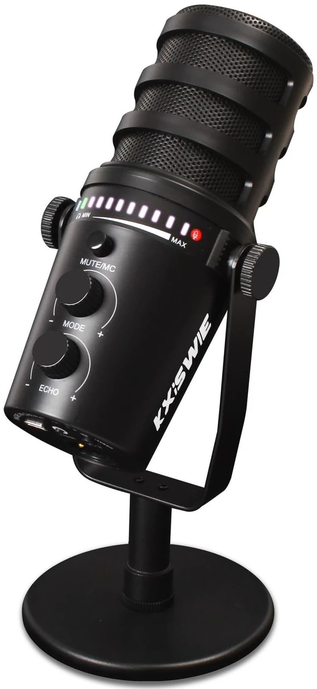 Main image of KXiSWIE Professional Dynamic USB Microphone for Streaming Podcast Recording Gaming, with Broadcast Sound, Noise Reduction, USB-C/XLR Dual Output, Cardioid Pattern, Plug & Play for PC/Computer/Laptop