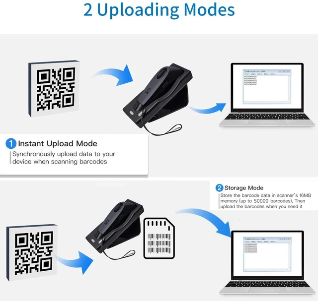 Alt view image 4 of 5 - 2D Bluetooth Barcode Scanner with Charging Base Dual 2.4G Wireless + Bluetooth 1D 2D Barcode Scanner QR PDF417 Data Matrix UPC Rechargeable Bar Code Scanner for Laptops/PC/And