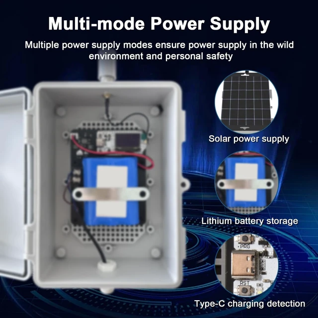 Alt view image 3 of 5 - Solar Meshtastic Outdoor Node, Meshtastic Solar Node Repeater