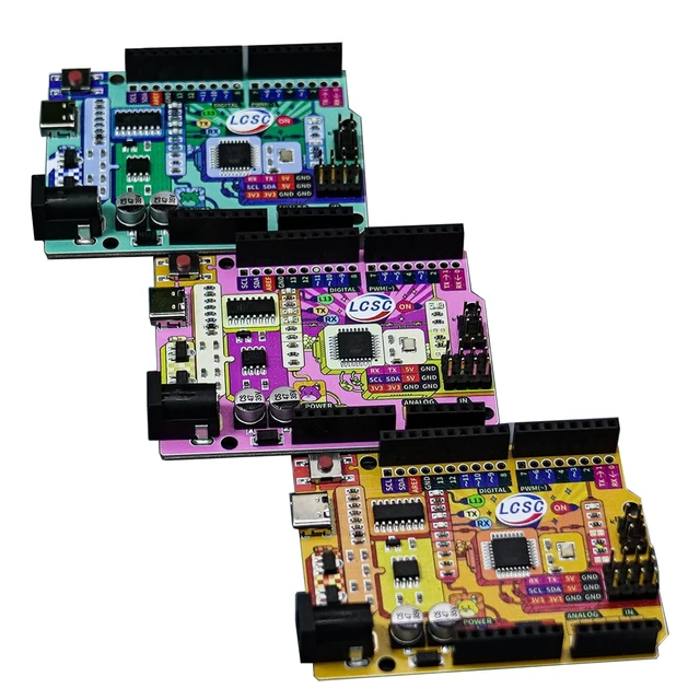 Alt view image 3 of 5 - UNO R3 Board ATmega328P Microcontroller with Tutorial Compatible with Arduino IDE(USB C Port) (Gold)