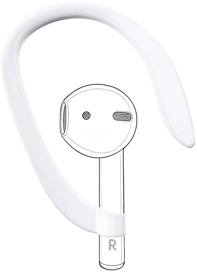 Main image of Ear Hooks with OEM Right Replacement Earbuds A2032 for AirPods 2 (2nd Generation), Single Right Ear Side Only, Compatible with Original AirPods A1938/A1602 Charging Case