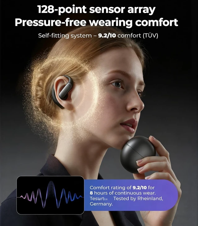 Alt view image 5 of 5 - YMFXU LS Instant Translation Earbuds Real Time with 164 Languages 3-in-1 Translator Earbuds for Travel & Calls, 50H Playtime, No Subscription Needed Effortless Spanish English M118 Black-B