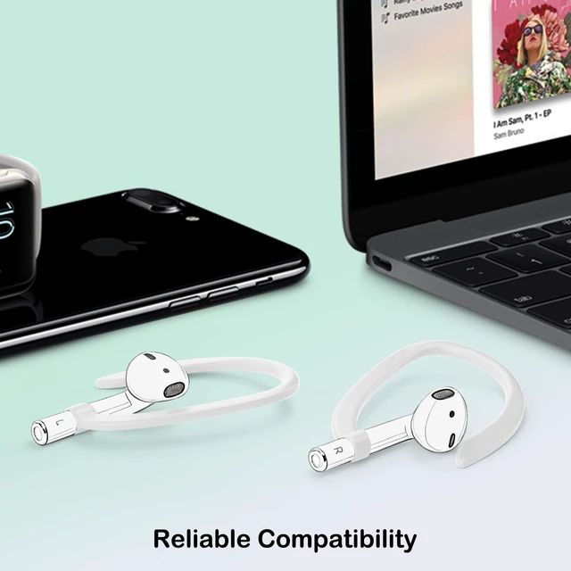 Alt view image 5 of 5 - Ear Hooks with OEM Right Replacement Earbuds A2032 for AirPods 2 (2nd Generation), Single Right Ear Side Only, Compatible with Original AirPods A1938/A1602 Charging Case