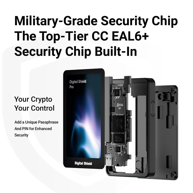 Alt view image 5 of 5 - Cerilune Crypto Hardware Wallet CC EAL6+ Secure Element Cold Storage
