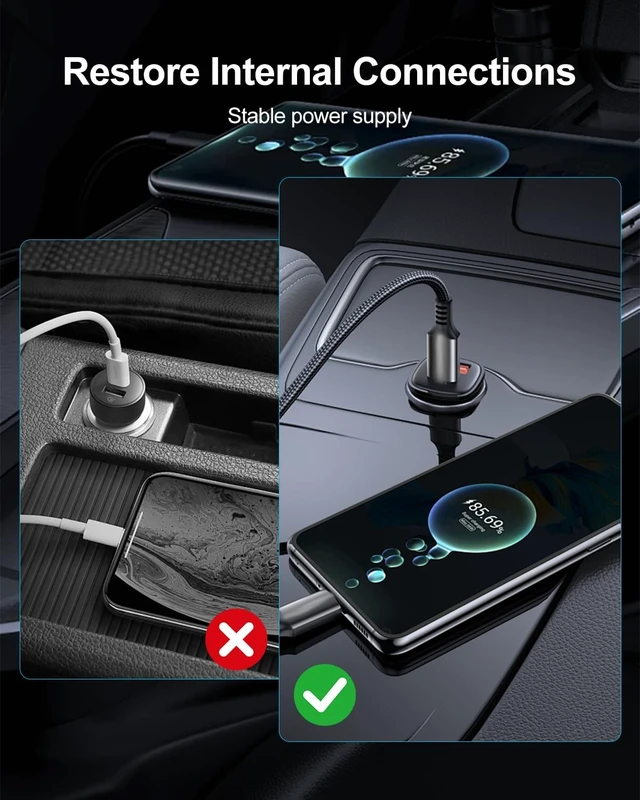 Alt view image 4 of 5 - USB Port Interface AUX Jack Dual USB Fit for Buick Cadillac GM Chevrolet