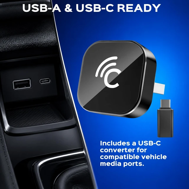Alt view image 2 of 5 - CreativeAudio CarPlay/Android Auto Wired to Wireless Adapter