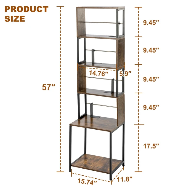 Alt view image 2 of 5 - Aquzee DVD Shelf, 6-Tier CD Storage Rack, Video Game Disc Rack Tower