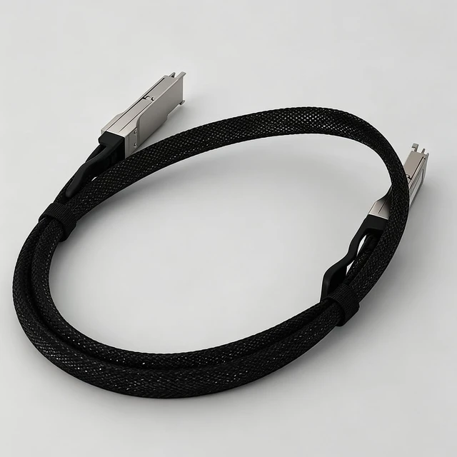 Alt view image 4 of 5 - LEEBICHEN 1m/3.28ft 400G QSFP112 to QSFP112 DAC Cable Compatible with NVIDIA DGX Spark & Other GB10 AI Systems, 30AWG Passive Direct Attach Copper Twinax, 400G Ethernet INFINIBAND Stacking Cable