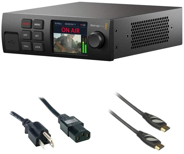 Main image of Blackmagic Design Web Presenter HD Bundle with Power Cord and HDMI Cable with Ethernet, 3 Feet