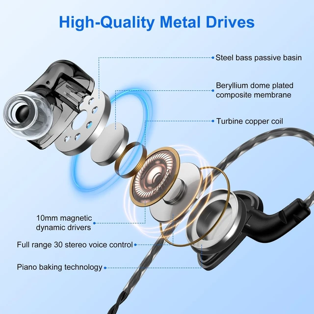 Alt view image 4 of 5 - USB C Headphones HiFi Stereo Earphone for Samsung Galaxy A17 S26 Ultra S25